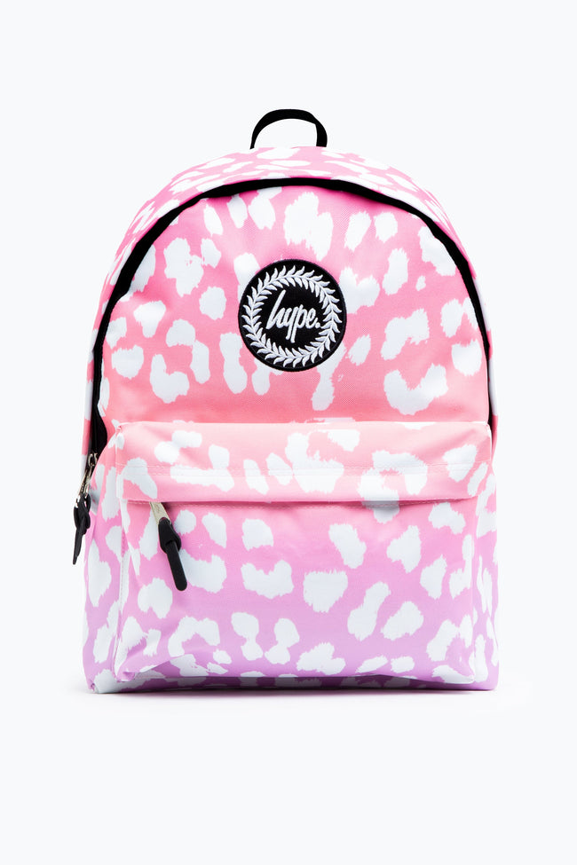 HYPE UNISEX PINK LEOPARD FADE CREST BACKPACK