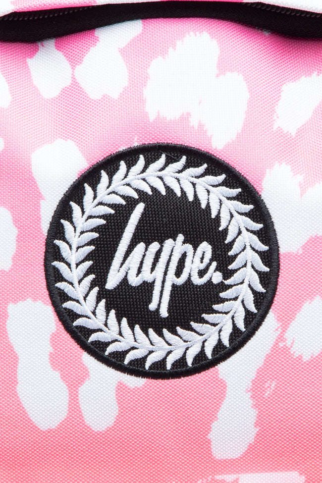 HYPE UNISEX PINK LEOPARD FADE CREST BACKPACK