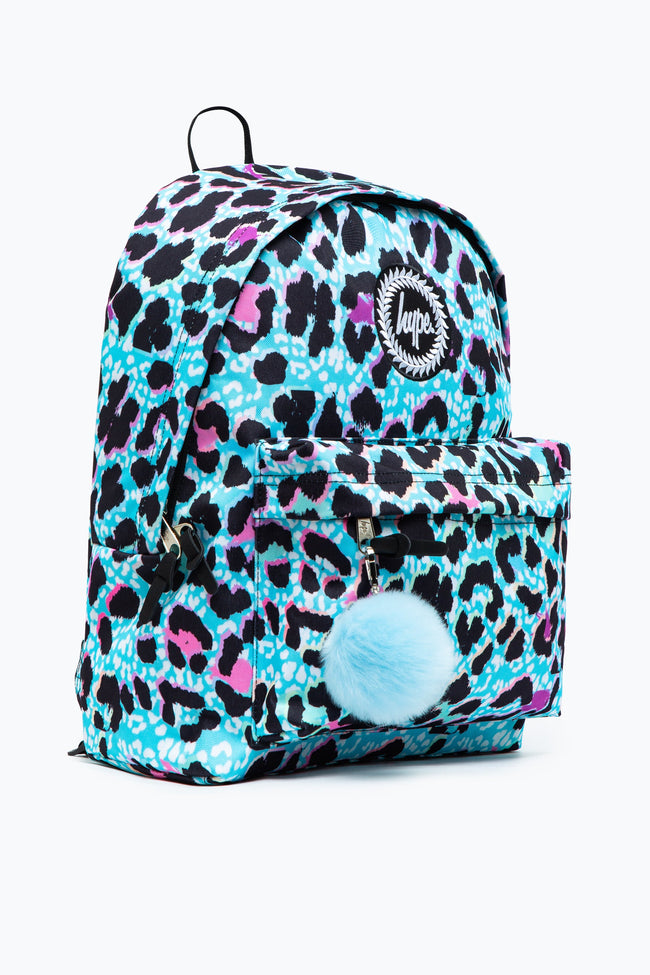 HYPE UNISEX BLUE ICE LEOPARD CREST BACKPACK