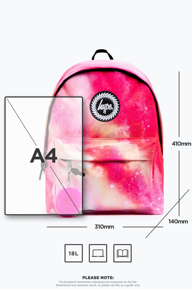 HYPE UNISEX PINK GALACTICS CREST BACKPACK