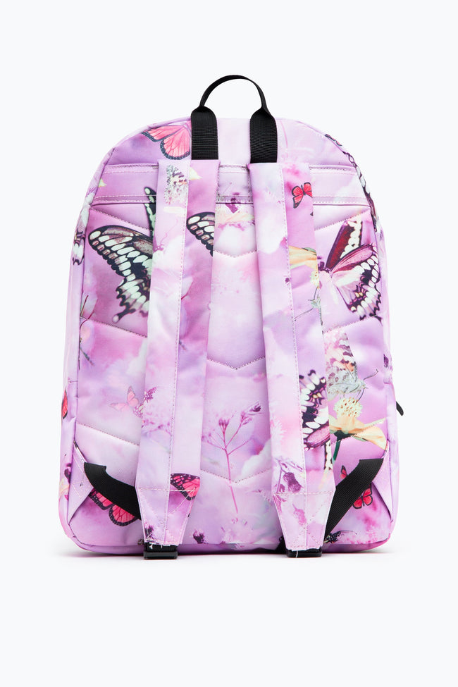 HYPE UNISEX PINK BUTTERFLY GARDEN CREST BACKPACK