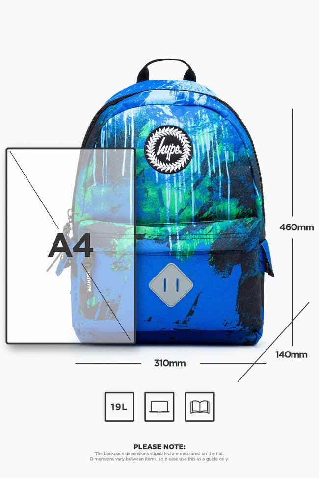 HYPE UNISEX BLUE REEF SPRAY CREST MIDI BACKPACK