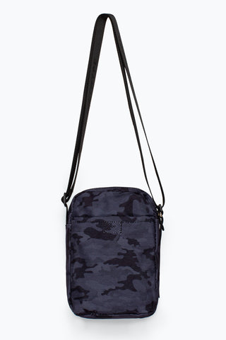 HYPE UNISEX BLACK CLASSIC CAMO CREST ROADMAN BAG