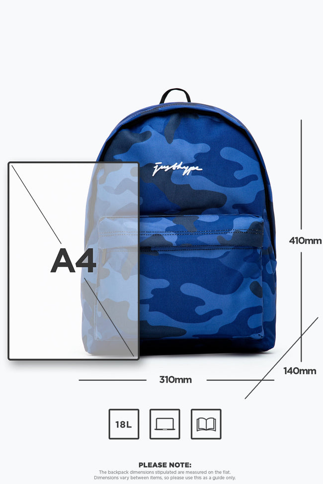 HYPE UNISEX NAVY CLASSIC CAMO SCRIBBLE BACKPACK