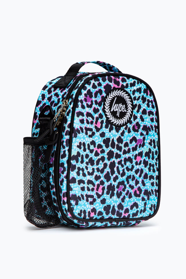 HYPE UNISEX BLUE ICE LEOPARD CREST MAXI LUNCHBOX