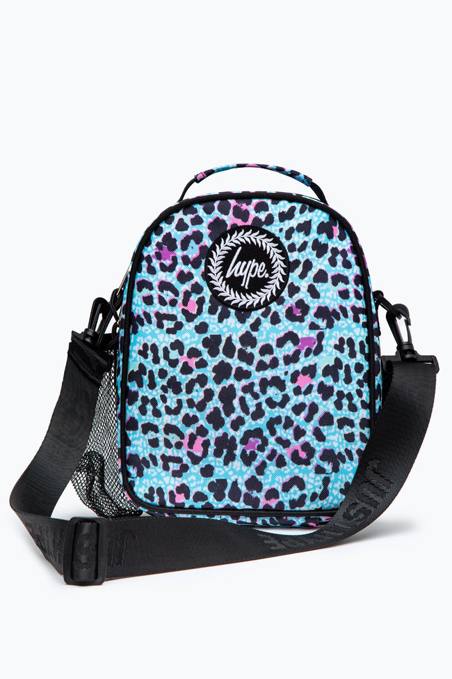 HYPE UNISEX BLUE ICE LEOPARD CREST MAXI LUNCHBOX