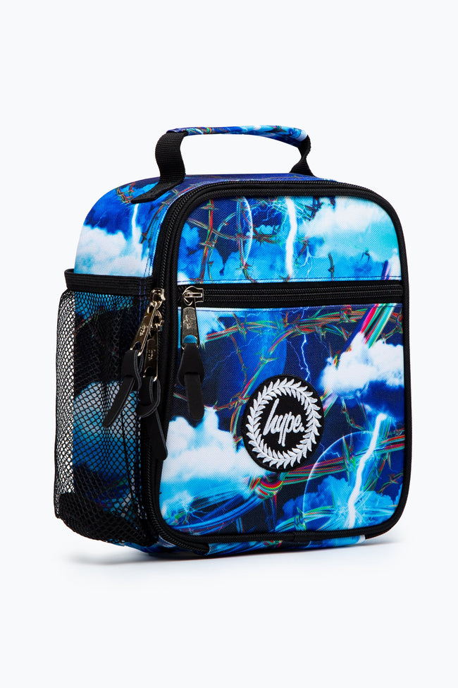 HYPE UNISEX BLUE LIGHTNING BARBWIRE CREST LUNCHBOX