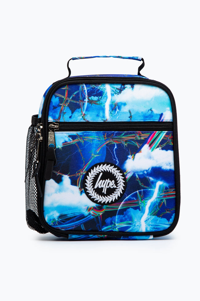 HYPE UNISEX BLUE LIGHTNING BARBWIRE CREST LUNCHBOX