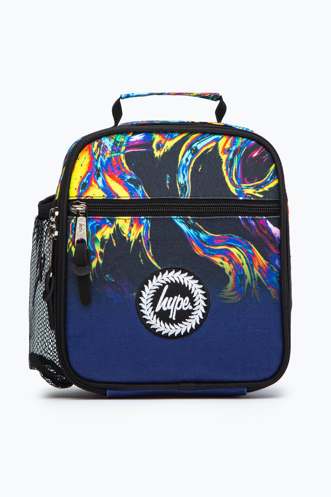 HYPE UNISEX NAVY MARBLE FADE CREST LUNCHBOX