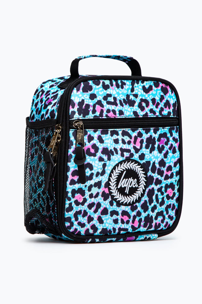 HYPE UNISEX BLUE ICE LEOPARD CREST LUNCHBOX