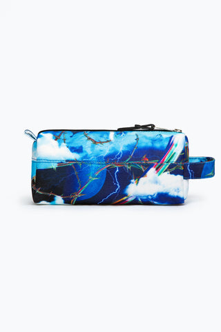 HYPE UNISEX BLUE LIGHTNING BARBWIRE CREST PENCIL CASE