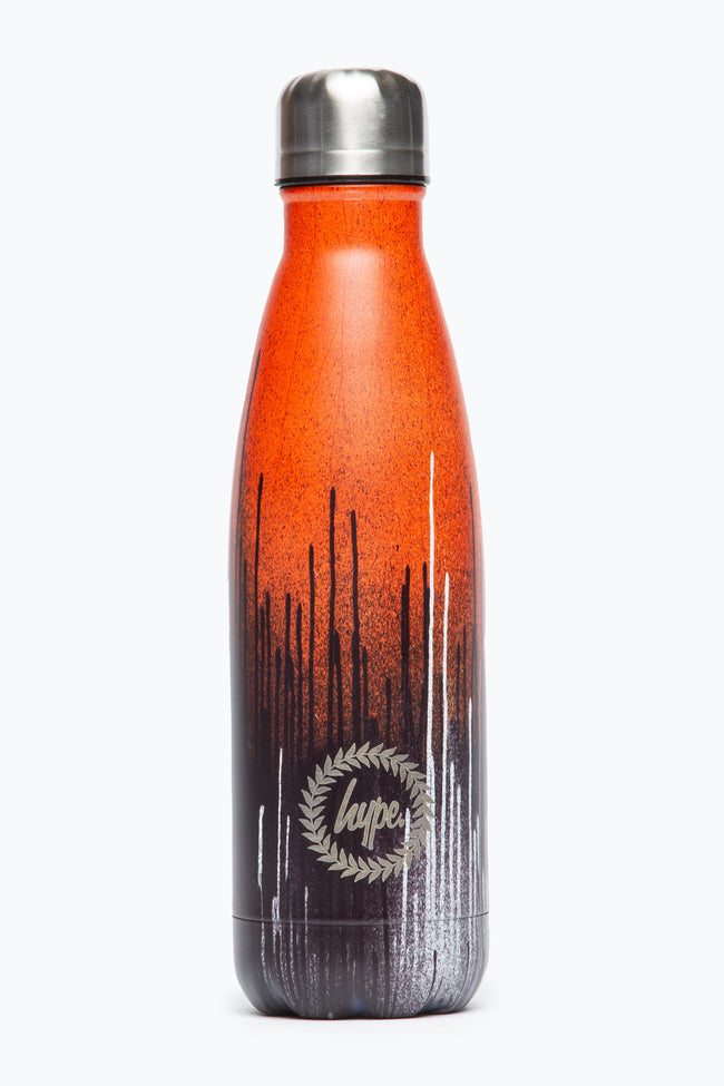 HYPE UNISEX ORANGE DRIPS CREST WATER  BOTTLE