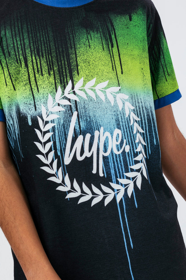 HYPE BOYS BLUE EARTH DRIPS CREST SHORTS PJ'S