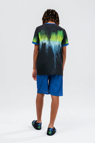 HYPE BOYS BLUE EARTH DRIPS CREST SHORTS PJ'S