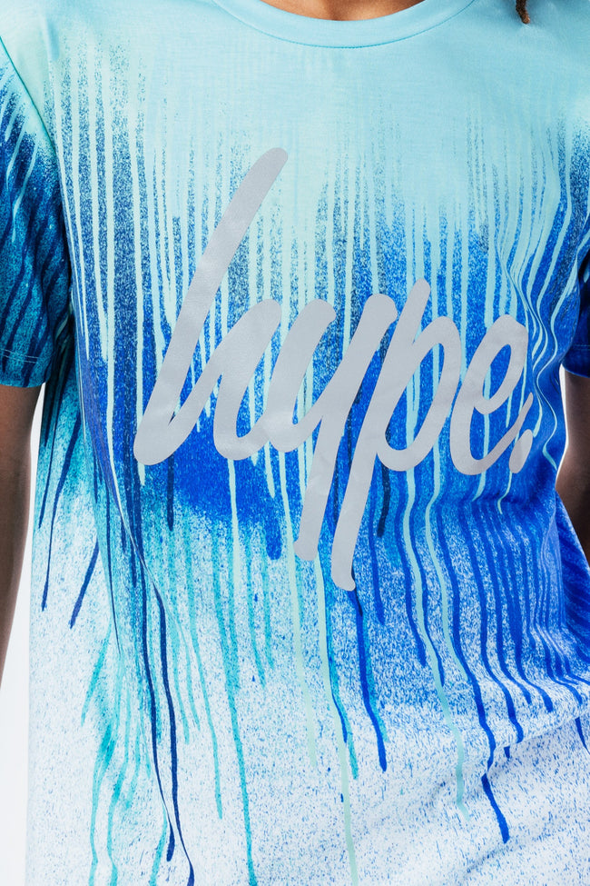 HYPE TEAL DRIPS BOYS T-SHIRT