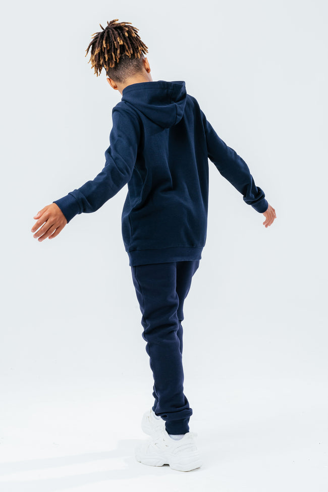 HYPE NAVY & MINT SCRIPT BOYS HOODIE