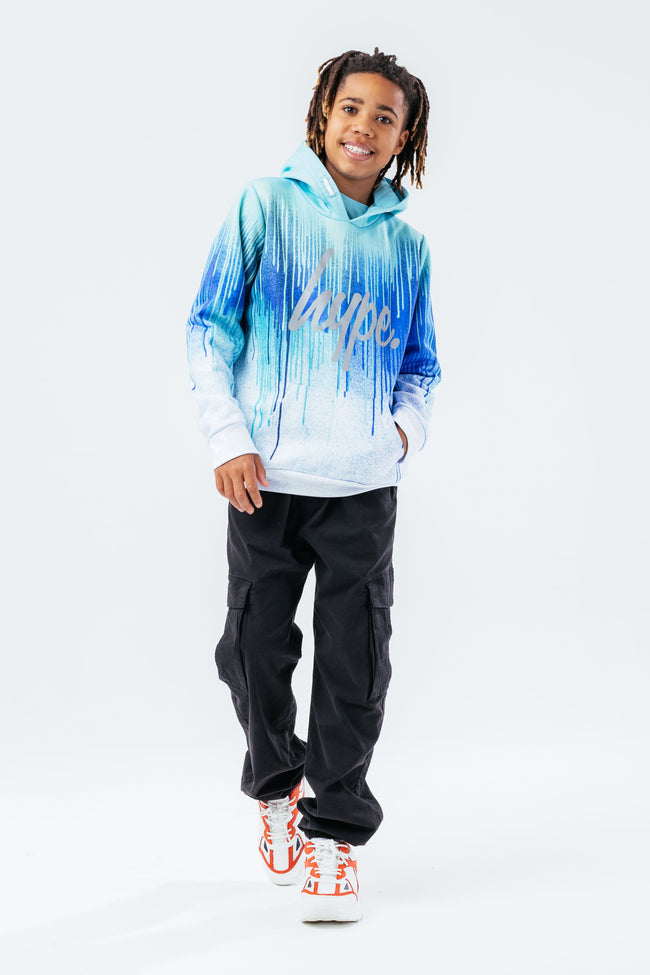 HYPE TEAL DRIPS BOYS HOODIE