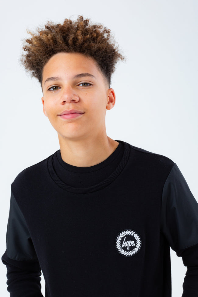 HYPE BLACK UTILITY BOYS CREW NECK