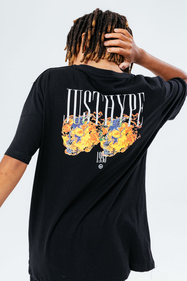 HYPE FIRE SKULL OVERSIZED BOYS T-SHIRT