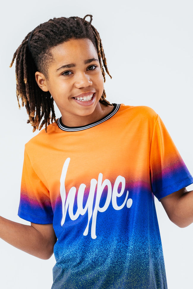 HYPE SUNRISE SPECKLE FADE BOYS T-SHIRT