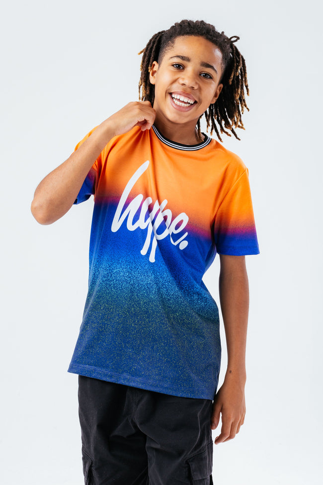 HYPE SUNRISE SPECKLE FADE BOYS T-SHIRT