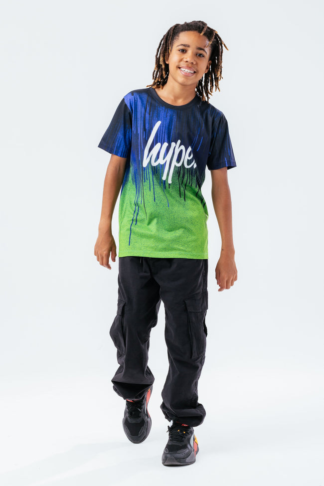 HYPE GREEN DRIPS KIDS T-SHIRT