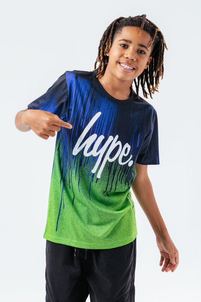 HYPE GREEN DRIPS KIDS T-SHIRT