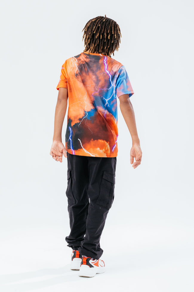 HYPE ORANGE LIGHTNING KIDS T-SHIRT