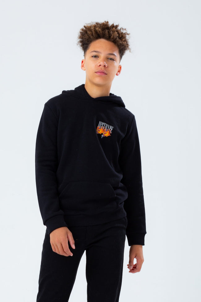 HYPE FIRE SKULL OVERSIZED BOYS HOODIE