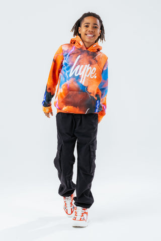 HYPE ORANGE LIGHTNING BOYS HOODIE