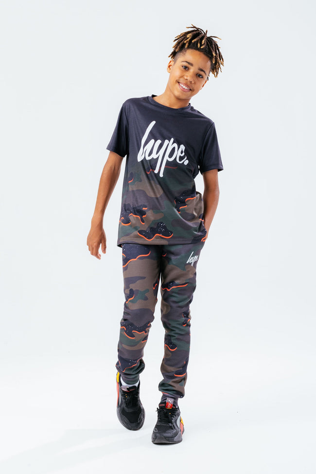 HYPE ORANGE DROP CAMO BOYS T-SHIRT