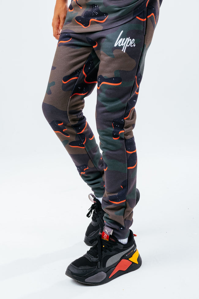 HYPE ORANGE DROP CAMO BOYS JOGGERS