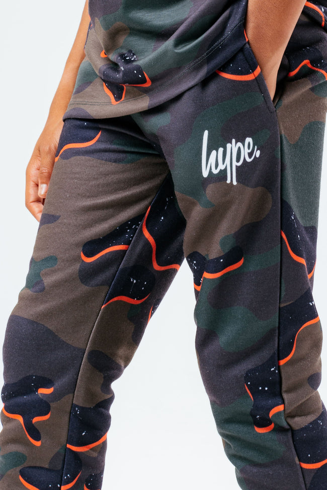 HYPE ORANGE DROP CAMO BOYS JOGGERS