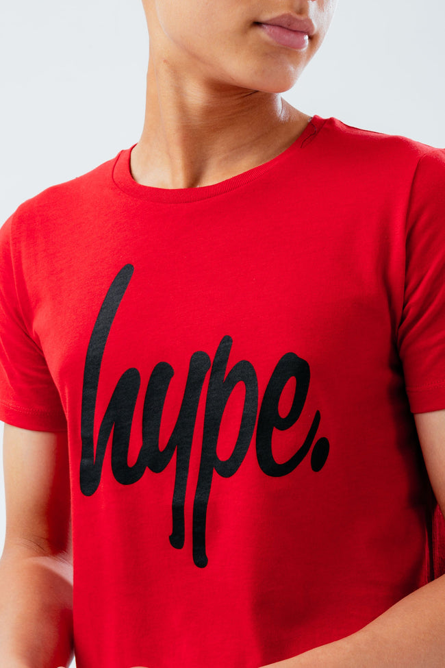 HYPE RED & BLACK SCRIPT KIDS T-SHIRT