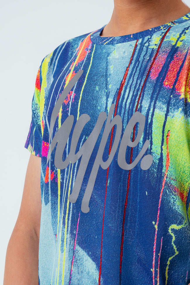 HYPE BLUE SPRAY BOYS T-SHIRT