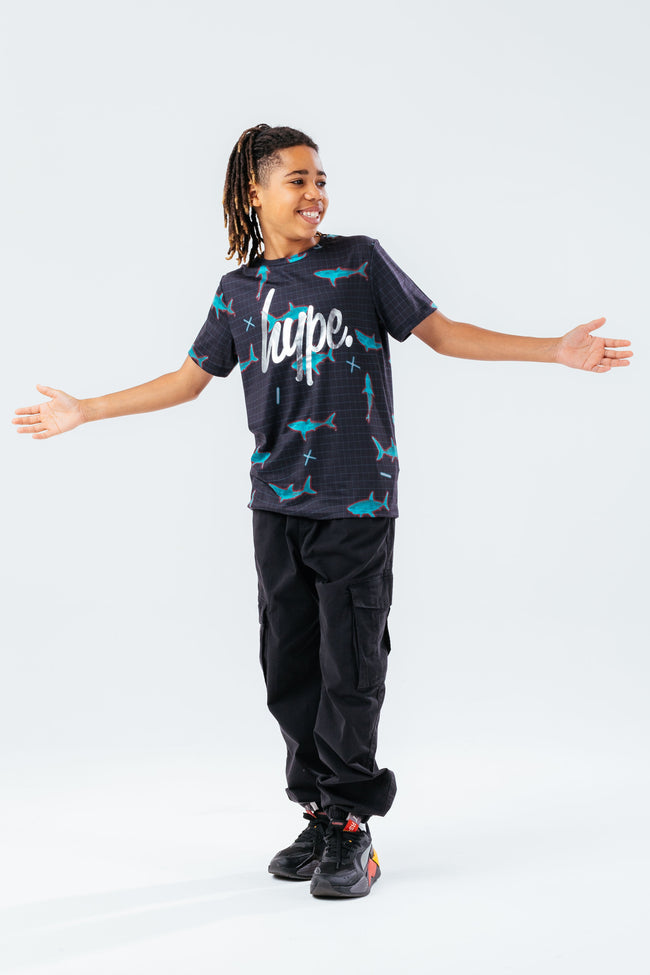 HYPE NEON SHARK KIDS T-SHIRT