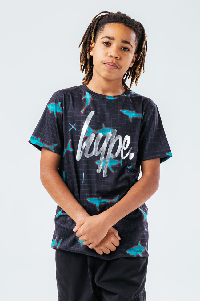 HYPE NEON SHARK KIDS T-SHIRT