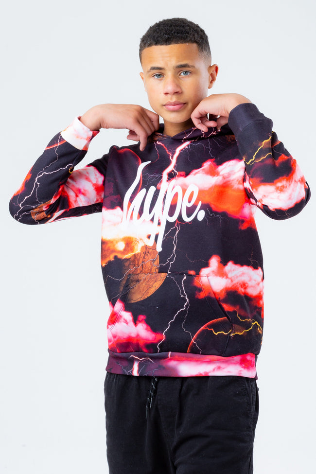 HYPE RED LIGHTNING BOYS HOODIE