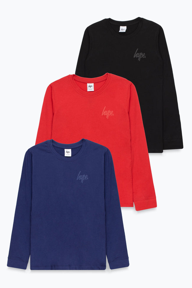 HYPE ROYAL 3 PACK L/S BOYS T-SHIRTS