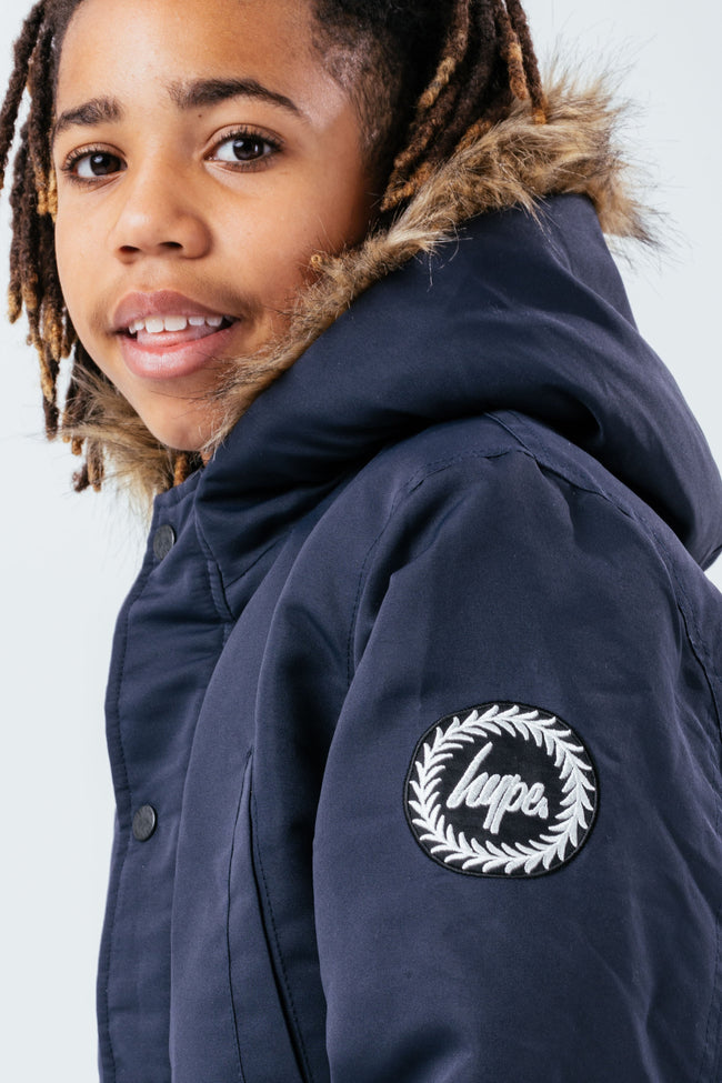 HYPE NAVY KIDS PARKA JACKET