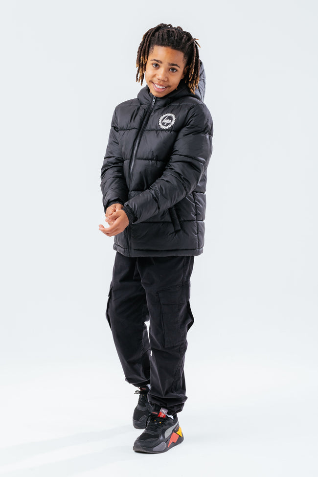 HYPE BLACK KIDS PUFFER JACKET