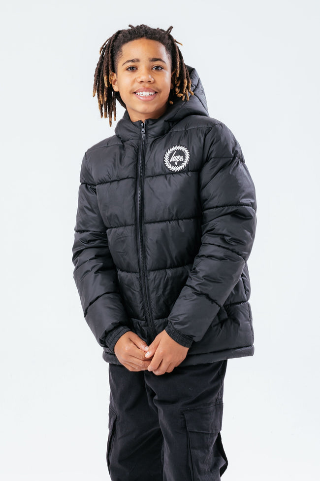 HYPE BLACK KIDS PUFFER JACKET