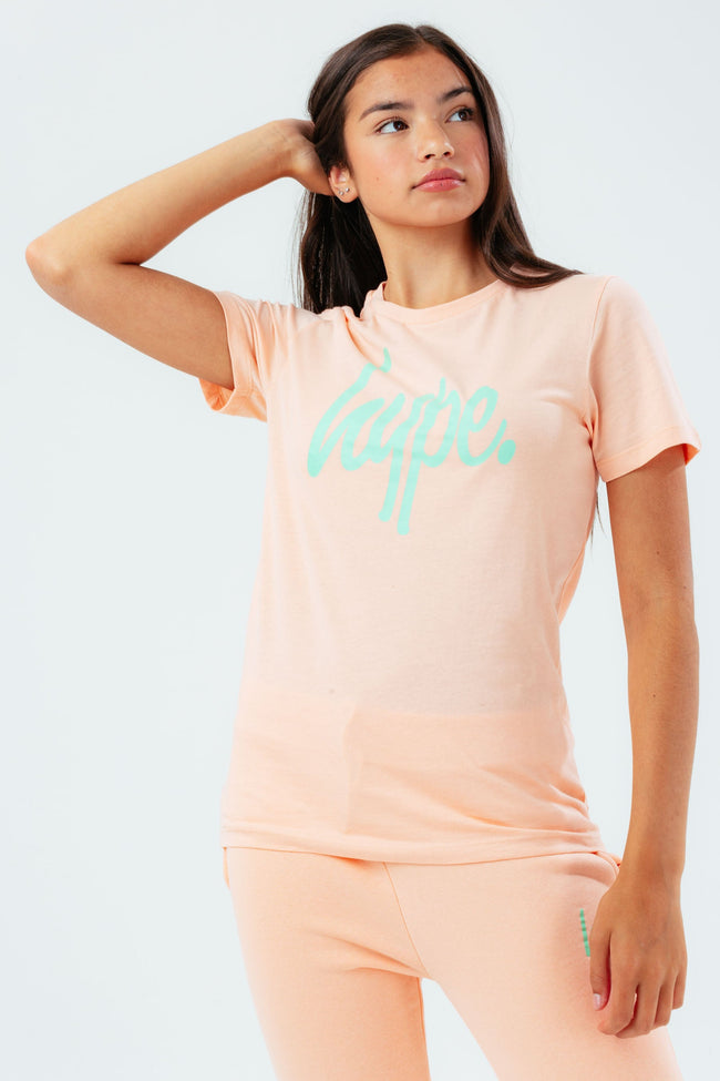 HYPE PINK & MINT SCRIPT GIRLS T-SHIRT