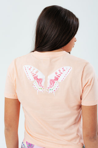 HYPE BUTTERFLY WINGS KIDS CROP T-SHIRT