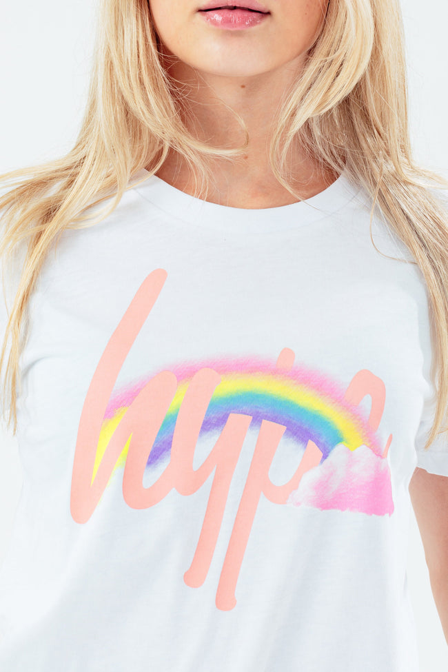 HYPE RAINBOW SCRIPT GIRLS T-SHIRT