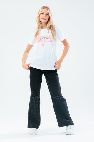 HYPE RAINBOW SCRIPT GIRLS T-SHIRT