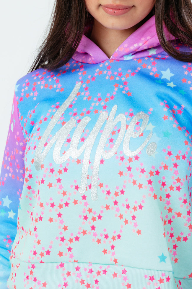 HYPE STAR MAP GIRLS CROP HOODIE