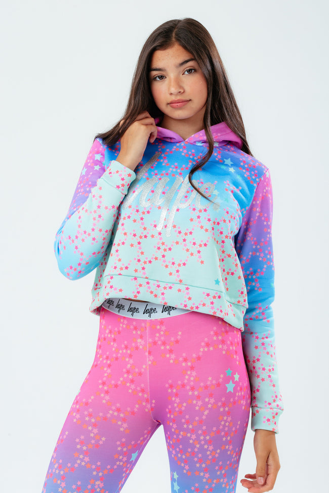 HYPE STAR MAP GIRLS CROP HOODIE