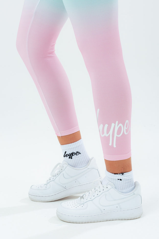 HYPE PINK MINT FADE GIRLS LEGGINGS