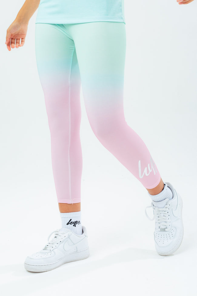 HYPE PINK MINT FADE GIRLS LEGGINGS